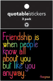 Friendship Is Quotable Stickers 3-Pk