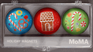 Gingerbread House Domed Magnet Set 3-Pk
