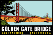 Golden Gate Bridge SF CA Travel Decal Magnet     