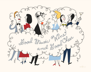 Good Music Good Cheer Cocktails 11 x 14 Print