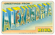 Greetings From Alexandria MN Car Magnet