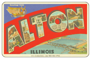 Greetings From Alton IL Car Magnet           