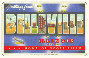 Greetings From Belleville IL Car Magnet