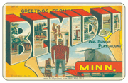 Greetings From Bemidji MN Car Magnet