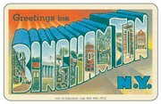 Greetings From Binghamton NY Car Magnet