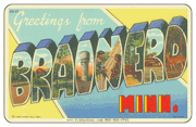 Greetings From Brainerd MN Car Magnet              