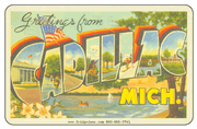 Greetings From Cadillac MI Car Magnet