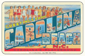 Greetings From Carolina Beach NC Car Magnet       