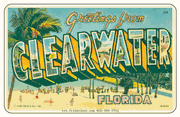 Greetings From Clearwater FL Car Magnet