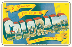 Greetings From Colorado Car Magnet