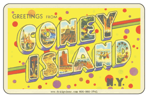 Greetings From Coney Islands NY Car Magnet        