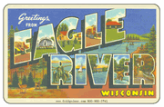 Greetings From Eagle River WI Car Magnet    