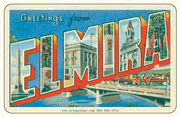Greetings From Elmira NY Car Magnet