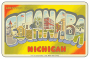 Greetings From Escanaba MI Car Magnet