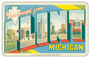 Greetings From Flint MI Car Magnet