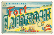 Greetings From Ft Lauderdale FL Car Magnet