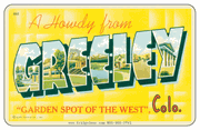 Greetings From Greeley CO Car Magnet
