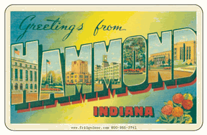 Greetings From Hammond IN Car Magnets  