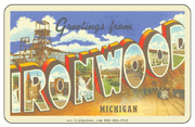Greetings From Ironwood MI Car Magnet