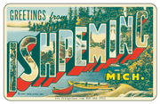 Greetings From Ishpeming MI Car Magnet