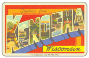 Greetings From Kenosha WI Car Magnet