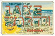 Greetings From Lake Worth FL Car Magnet