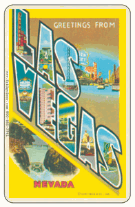 Greetings From Las Vegas NV Car Magnet