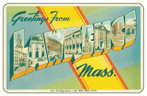 Greetings From Lawrence MA Car Magnet