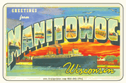 Greetings From Manitowoc WI Car Magnet                    