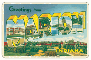 Greetings From Marion IN Car Magnet
