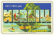 Greetings From Merrill WI Car Magnet 