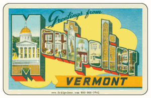 Greetings From Montpelier VT Car Magnet
