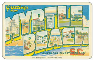 Greetings From Myrtle Beach SC Car Magnet