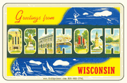 Greetings From Oshkosh WI Car Magnet       