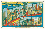 Greetings From Pikes Peak CO Car Magnet