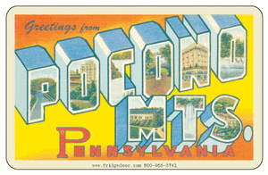 Greetings From Pocono Mtns PA Car Magnet