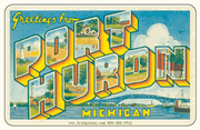 Greetings From Port Huron MI Car Magnet