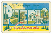Greetings From Pueblo CO Car Magnet