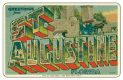 Greetings From St Augustine FL Car Magnet