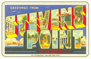 Greetings From Stevens Point WI Car Magnet            