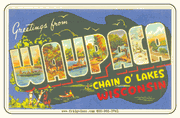 Greetings From Waupaca WI Car Magnet              