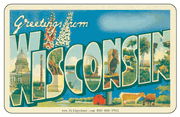 Greetings From Wisconsin Car Magnet