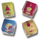 Happy Birthday Cubed Magnet 4-Pack