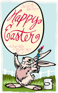 Happy Easter Bunny Car Magnet