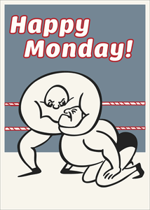 Happy Monday Wrestlers Magnet