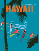 Hawaii Paddle Surfers Magnet
