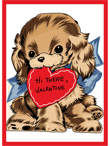 Hi There Valentine Dog Magnet