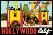 Hollywood Chinese Theater Travel Decal Magnet        