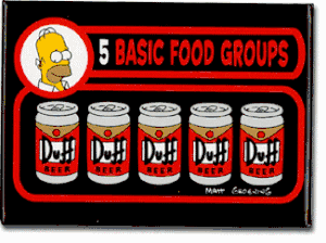 Homer's 5 Basic Food Groups