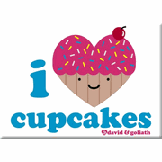  I Heart Cupcakes Magnet   